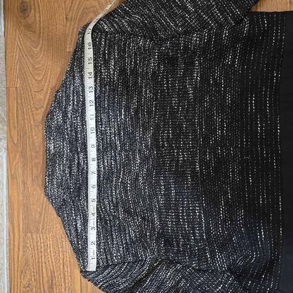 BASLER VARIEGATED TWEED RIBBON DETAIL BLAZER BLACK WHITE - Picture 8 of 14